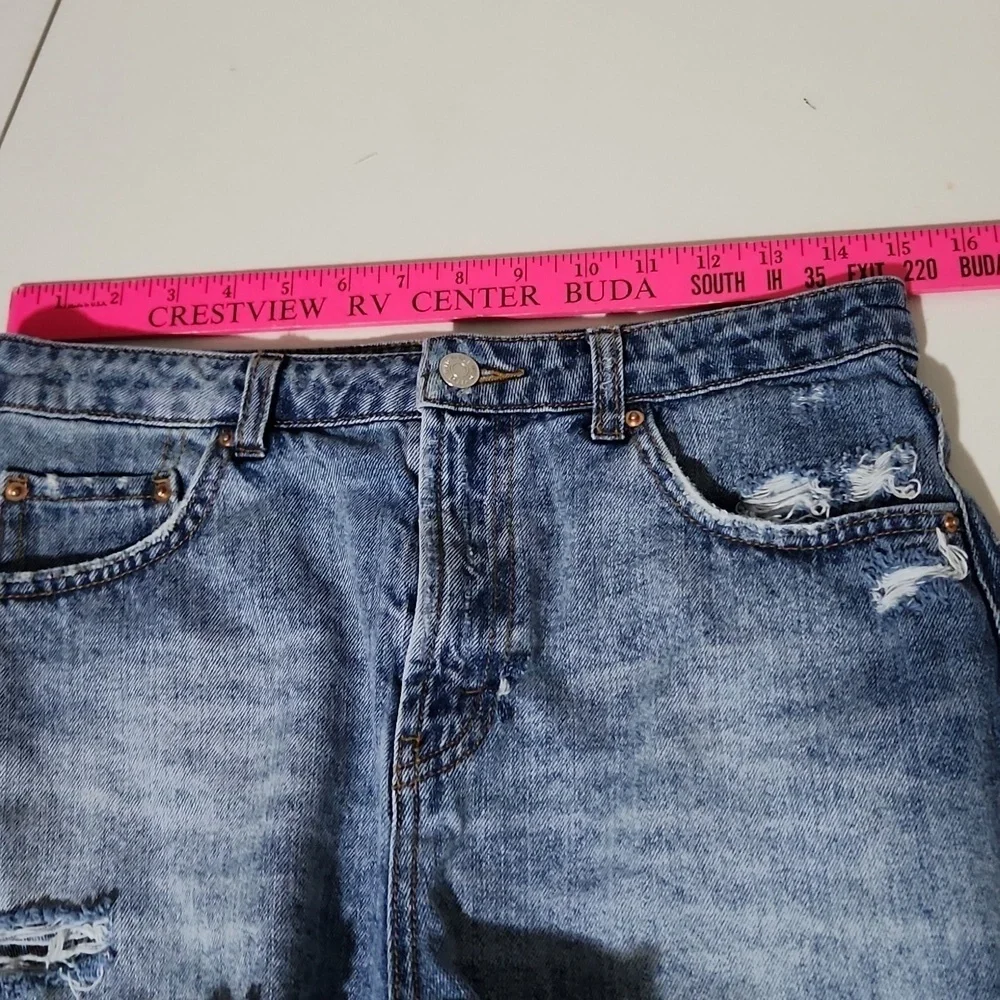 Wild Fable Shorts Distressed Blue Jean Shorts Distroyed Size 8 Holes Rips